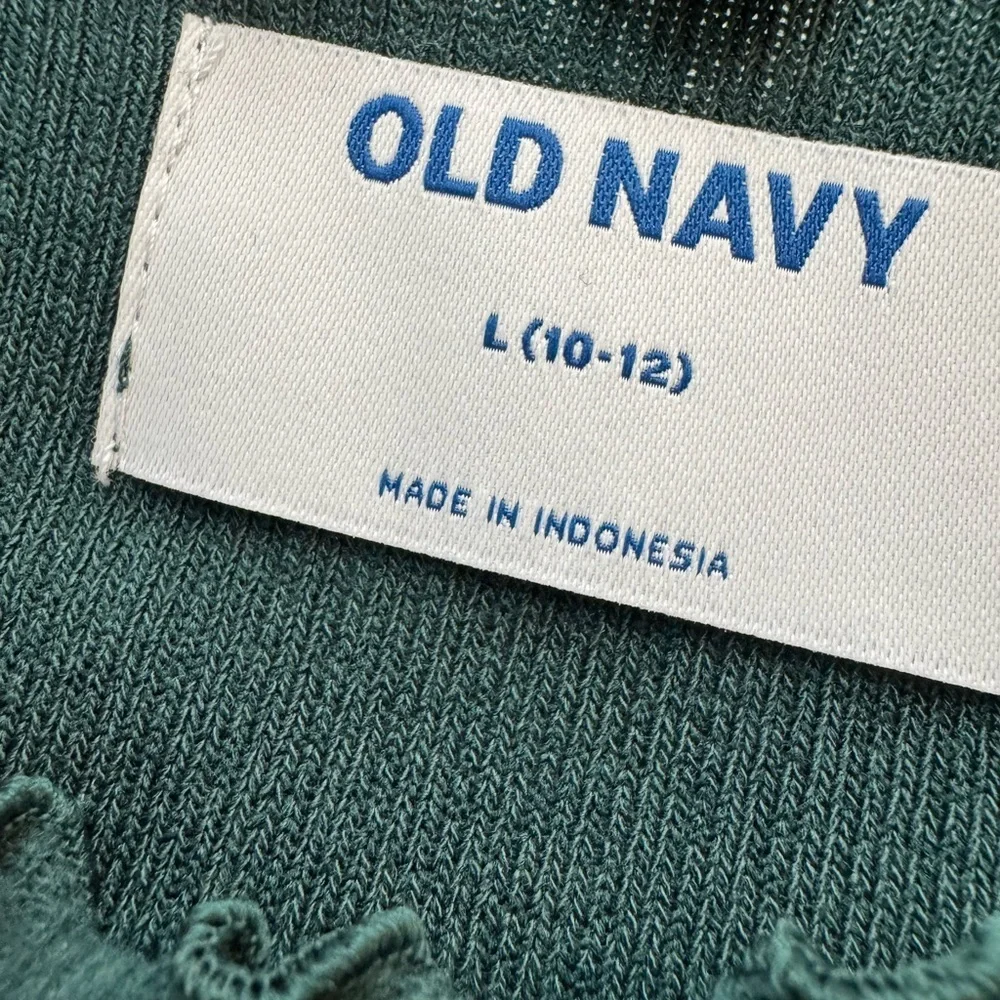 Old Navy girls Teal Long Sleeve Top large 10/12 new